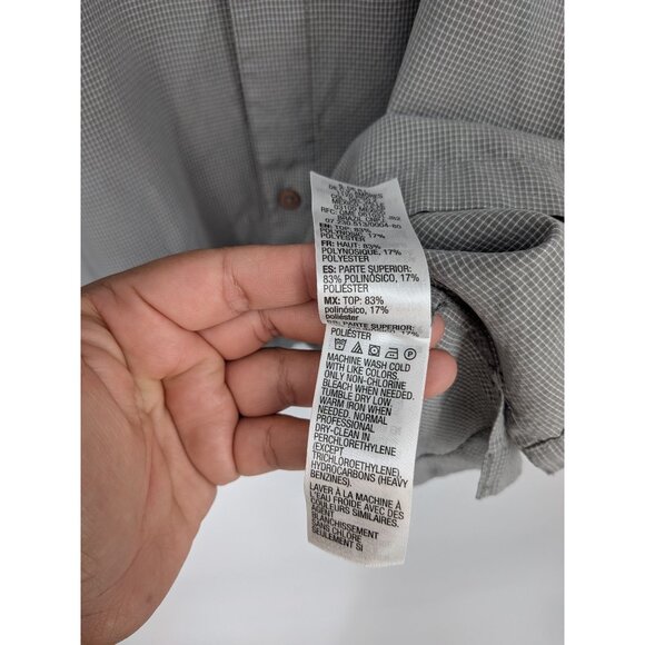 Quiksilver Waterman Button Up Shirt Men 2XL Check Outdoor Coastal Surfer Casual - Picture 11 of 11